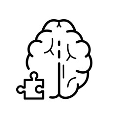  Psychological observation, brain research and analysis - vector icon