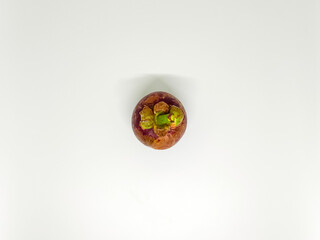 Exotic Mangosteen Fruit on White Background