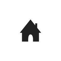 web icon, home icon, vector illustration, disain, home page, without frame, 2D, simple, minimalistic, black house