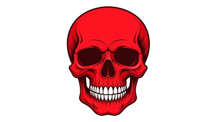 Fototapeta premium Red skull graphic