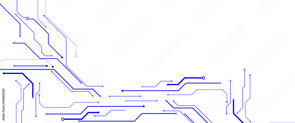 Poster abstract cpu processor or semiconductor with power icon with glowing pixels on technology circuit bo