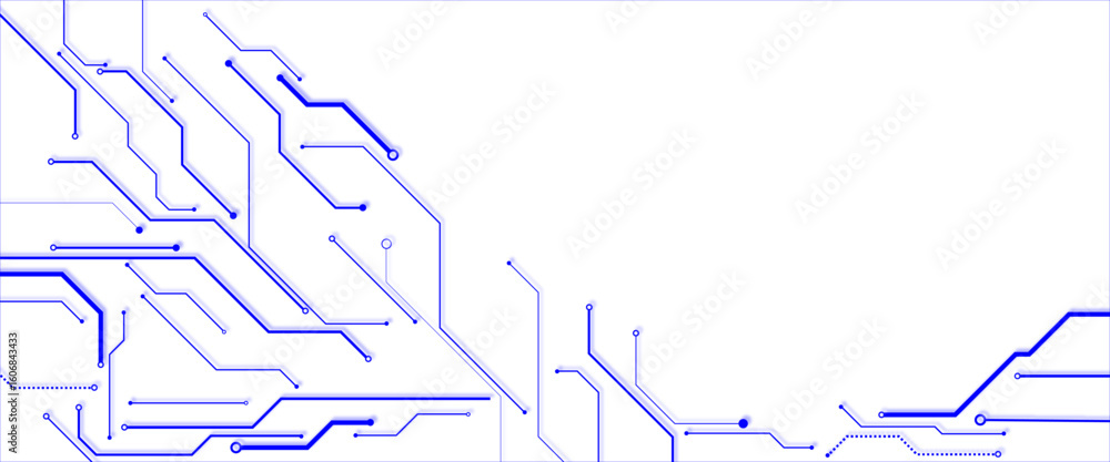 Poster abstract cpu processor or semiconductor with power icon with glowing pixels on technology circuit bo