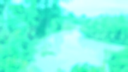 Abstract Background, Agriculture and Livestock Canal, Gradient Blue White Green Blurred, Asian Country, River, Water, Nature, Landscape, Stream, Lake, Tree, Green, Summer, Grass, Forest, Sky, Reflecti