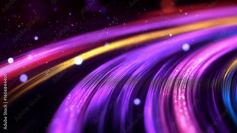 Poster colorful swirling lights create a captivating display of motion and energy in this abstract environm