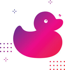 duck vector icon logo rubber duck bath shower cartoon character illustration bird farm animal symbol doodle