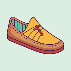 vector illustration of moccasins