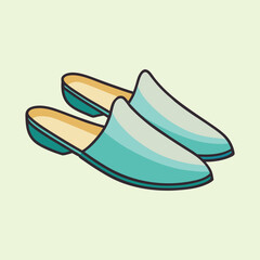 illustration of a mules shoes