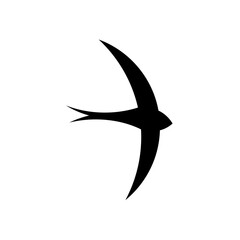 swallow bird simplified logo ready easy clean flat icon vector oversimplified minimalistic symbol