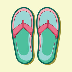 vector illustration of a slippers