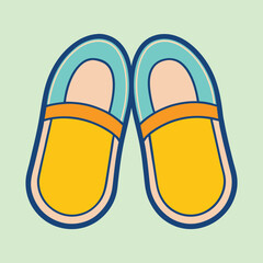 vector illustration of a slippers