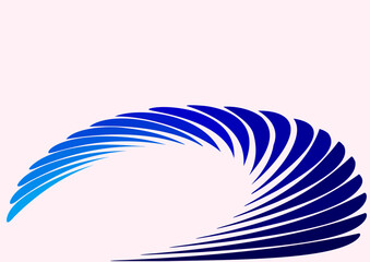 abstract blue background with an abstract wave