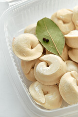 Delicious Homemade Dumplings with Bay Leaves and Spices, Perfect for Boiling or Steaming for a Flavorful Meal Filled with Savory Ingredients