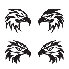 Eagle Head Silhouette Vector Set