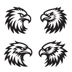 Eagle Head Silhouette Vector Set