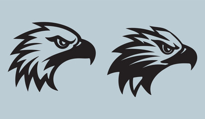 Eagle Head Silhouette Vector Set