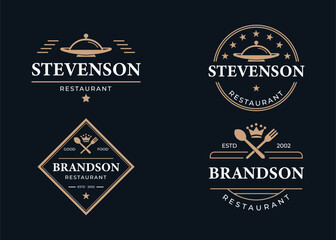 Elegant Restaurant Branding Logo Vector Pack