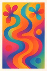 Obraz premium Creative Colorful Abstract Flyer Design Without Text