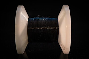 Closeup of a spool of thread