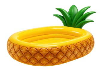 Giant inflatable pool in the shape of a pineapple for festive occasions