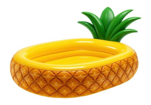 Giant inflatable pool in the shape of a pineapple for festive occasions