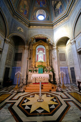 Historic cathedral of Saints Pietro and Marco in Alessandria, Italy: interior