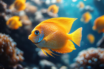 Obraz premium A Richly Colored View of Tropical Fish in Their Habitat