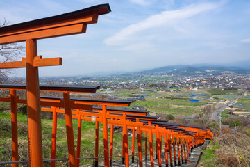 浮羽稲荷神社の赤い鳥居