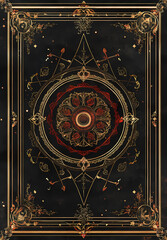 Mysterious Golden Tarot Card Design