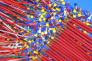 Electrical Insulated Copper Mounting Wires for Electrical Switchboard Assembly. 