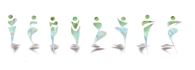 Elegant Abstract Female Silhouettes in Motion – Modern Minimalist Art. World women illustration. women body design with beige background. Graphic vector design.