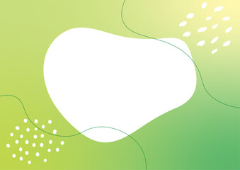 流体シェイプフレーム　緑色のグラデーション背景
Fluid shape frame green gradient background