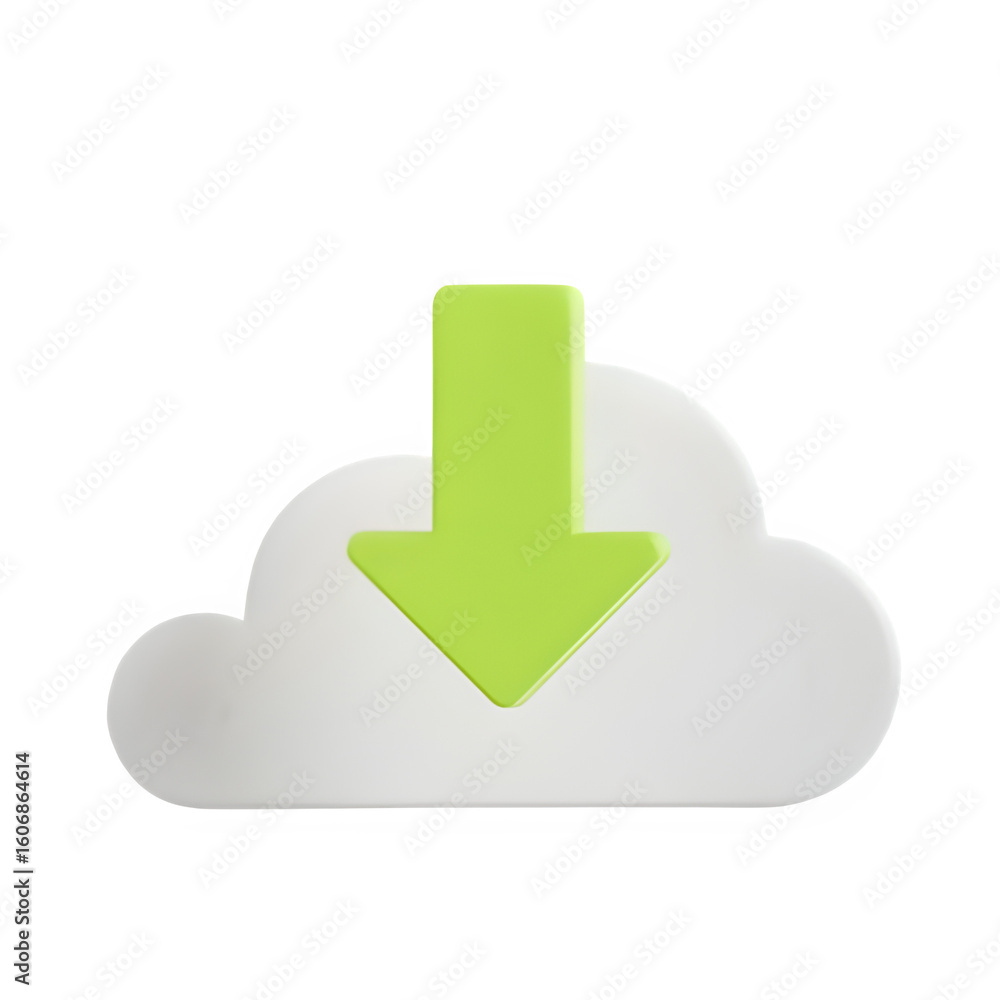 Fototapete glossy 3d web buttons with up and down arrows for file download and upload