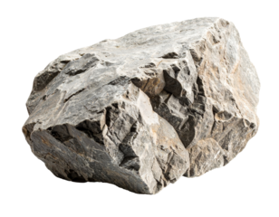 Rock stone isolated on a transparent background.