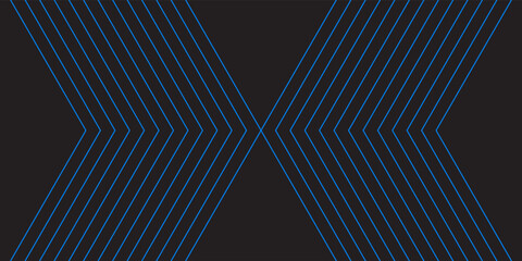 Modern abstract geometric pattern featuring symmetrical blue lines forming an "X" shape on a dark black background. Clean and futuristic design suitable for technology themes