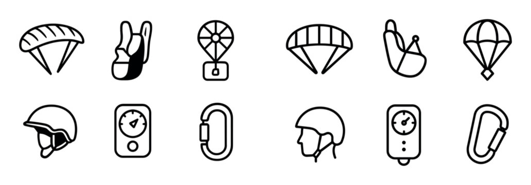 Paragliding Gear Icons