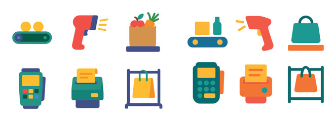 Supermarket Checkout Icons