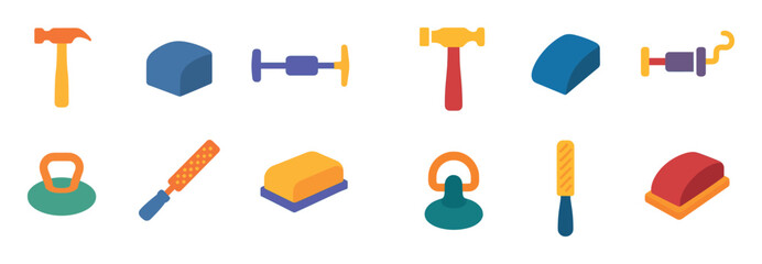 Autobody Repair Tool Icons