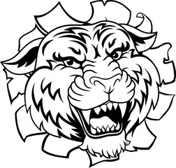 Tiger Animal Sports Team Cartoon Mascot