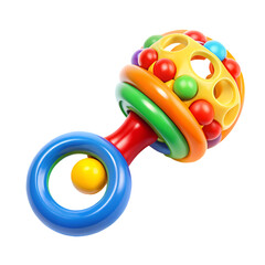 Vibrant Rainbow Baby Rattle Colorful Sensory Toy for Infants