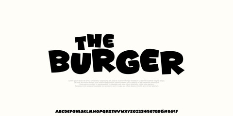 Playful letter fonts, Handwritten Groovy Bold font style,Typeface Strong Heavy font,design for fashion, bussines, food concept, and urban. Vector illustration