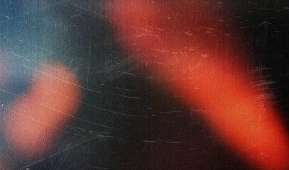 Noise scratch. Old film. Gray blue red color vintage dust grain texture analog tv defect stained...
