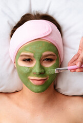 Relaxing Spa Facial with Green Clay Mask Application