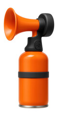 Fototapeta premium Handheld air horn with a bright orange canister and push-button trigger