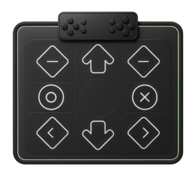 Dance mat with dual modes and detachable control panel for multiplayer sessions