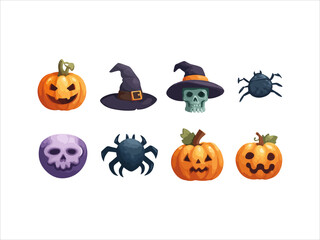 Happy halloween icon illustration vector