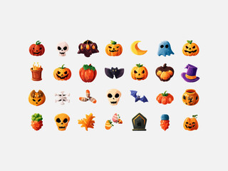 Happy halloween icon illustration vector