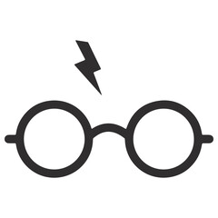 Harry Reseallable Potter Sillouette Vector Isloated On White Background