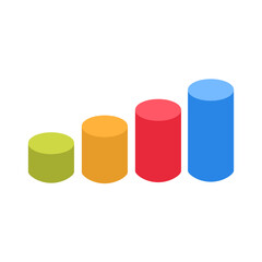 Colorful Bar Chart Graph Icon