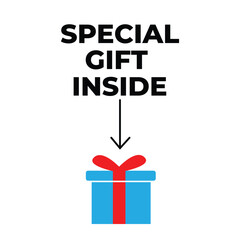 Special Gift Inside – Promotional Banner with Gift Box Icon