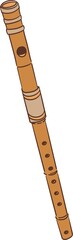Daegeum korean music instrument clipart